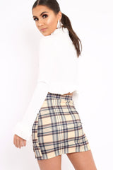 White Ruffle Hem Crop Top - Frankie