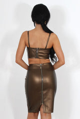 Freya Bronze Snakeskin Two Piece