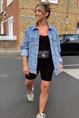 Black Slinky Halter Neck Unitard Playsuit - Dalia