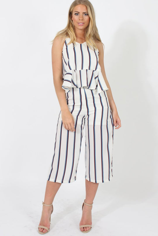 Stripey Culotte Co-Ord Set - Remia