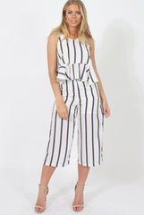 Stripey Culotte Co-Ord Set - Remia
