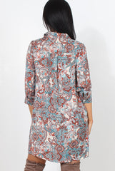 Fiji Paisley Print Shirt Dress