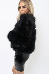 Black Faux Fur Jacket - Amaria