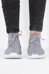 Saint Grey Textured Trainers