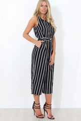 Gemma Black Striped Jumpsuit