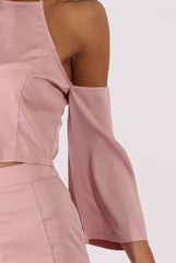 Pink Cold Shoulder Top & Skirt Co-ord - Genesis