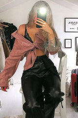 Pink Corduroy Oversized Shirt - Ennie