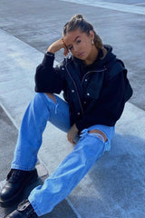 Black Faux Leather Sleeveless Gilet Jacket - Kierstan