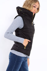 Black Padded Gilet - Ariella