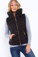 Black Padded Gilet - Ariella