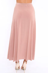 Mauve Side Split Maxi Skirt - Gina