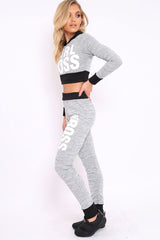 Grey Girl Boss Loungewear Set - Evie
