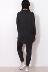 Gerlie Dark Grey V Neck Loungewear