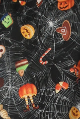 Black Halloween Trick Or Treat Swing Dress - Sugar