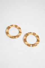 Gold Chunky Hoop Earrings - Idell