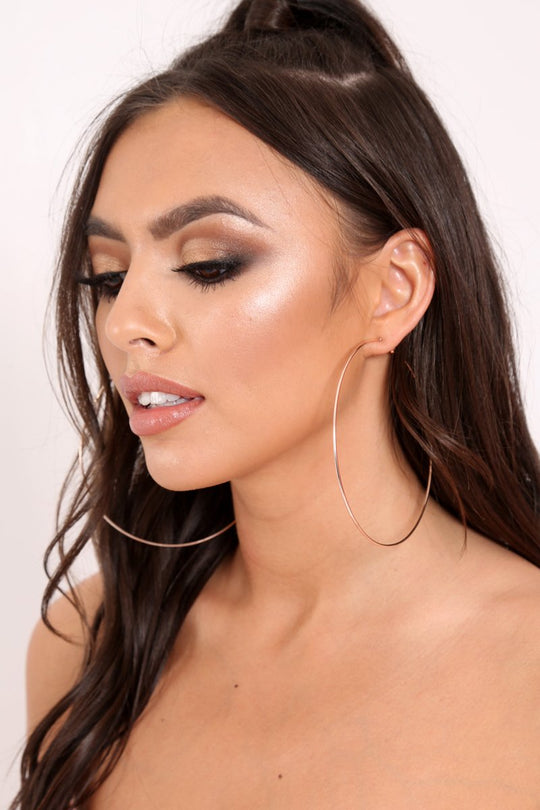 Gold Large Hoop Earrings - Aaloni