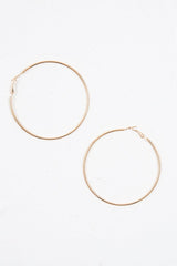 Gold Basic Large Hoop Earrings - Kaiana