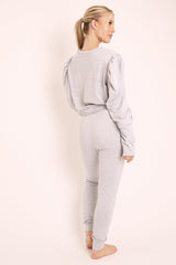Grey Puff Sleeve Loungewear Co-ord - Harley