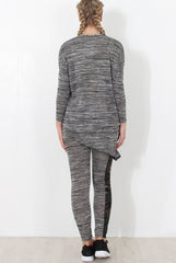Gracie Grey Camouflage  Asymmetric Loungewear set