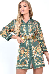 Gold Metallic Embellished Buckle Belt - Oneita