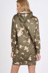 Green Acid Wash Army Hoodie - Aime