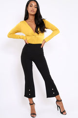 Mustard Slinky Twist Front Bodysuit - Gretchen