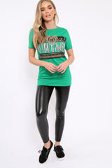 Green Vintage Slogan T-shirt - Aaya
