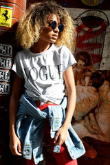 Grey Vogue Slogan Top - Birda