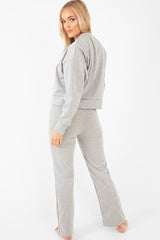 Grey Sweatshirt Slim Jogger Tracksuit - Erieanna