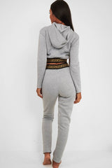 Grey Aztec Trim Loungewear Set - Galena