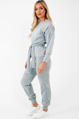 Grey Tie at Waist Tracksuit - Sammie