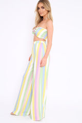 Pastel Coloured Stripe Co-Ord Set - Haddy
