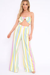 Pastel Coloured Stripe Co-Ord Set - Haddy