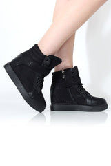 Hana Black Diamante Boots