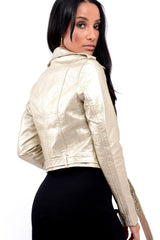Gold Biker Jacket - Hanna