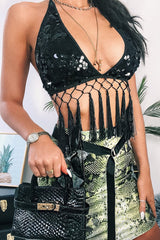 Lime Coated Snake Print Bodycon Mini Skirt - Gigi