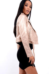 Rose Gold Biker Jacket - Hanna