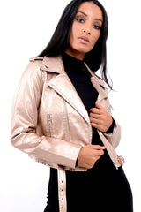 Rose Gold Biker Jacket - Hanna