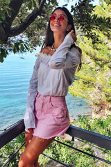 Pink Denim Mini Skirt - Harbor