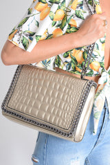 Gold Snake Effect Chain Bag - Harlow