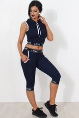 Harlow Navy Activewear Two Piece