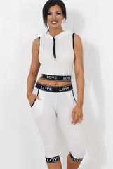 Harlow White Activewear Two Piece