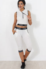 Harlow White Activewear Two Piece