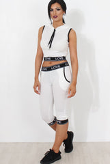 Harlow White Activewear Two Piece