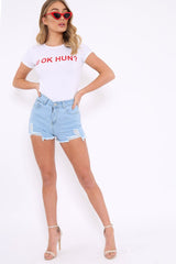 White Slogan You Ok Hun? T Shirt - Harmony