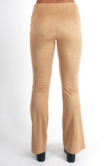 Harper Camel Tie Front Flared Trousers