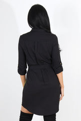 Harper Khaki Panel Shirt Dress