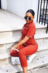 Rust Denim Utility Boilersuit - Chayse