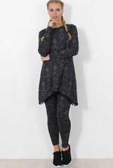 Grey Print Loungewear Set - Haylee