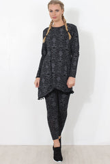 Grey Print Loungewear Set - Haylee